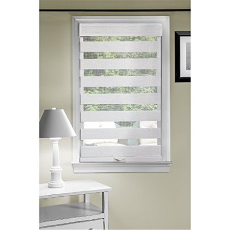 EYECATCHER 27 x 72 in. Cordless Celestial Sheer Double Layered Shade, Linen EY2511618